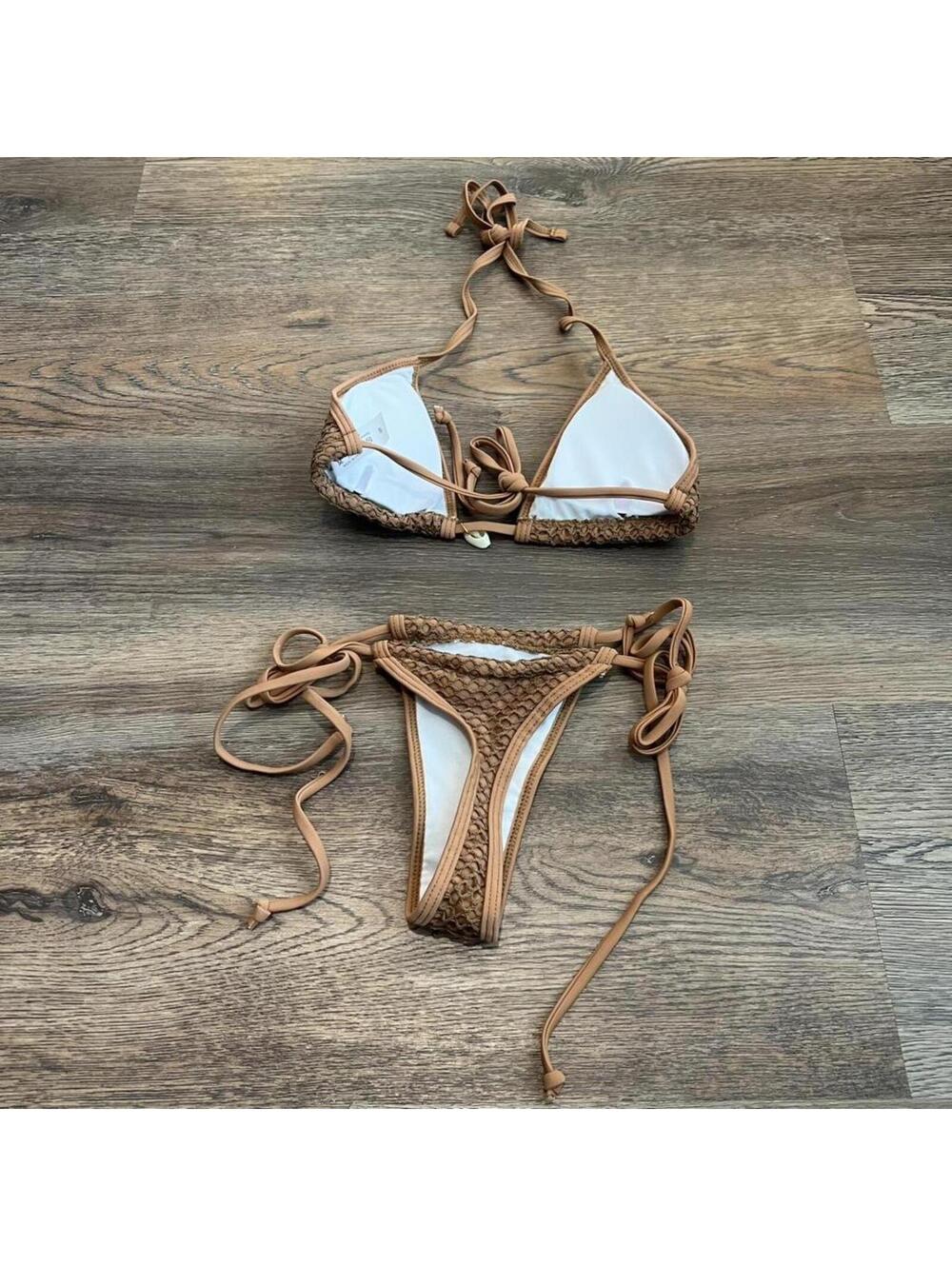 Women's Brown and Tan Bikinis-and-tankini-set - Picture 2 of 3